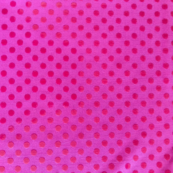 Vintage Self Esteem Sleeveless Tank,Pink w Red Vinyl Dots,Large (measures small) - Picture 2 of 7